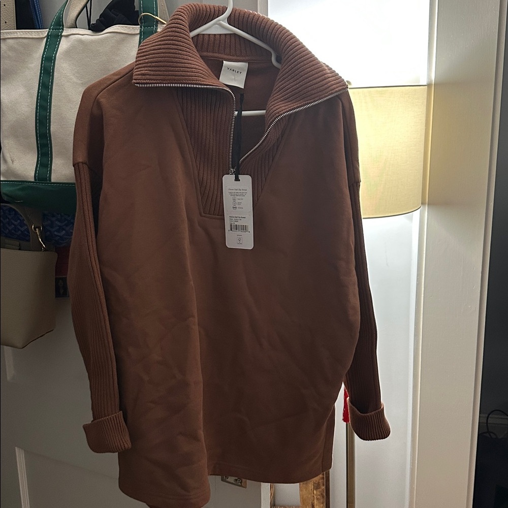 NEW VARLEY owens half zip sweater